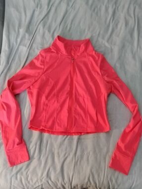 Fabletics Hot Pink Zip-Up Cropped Jacket